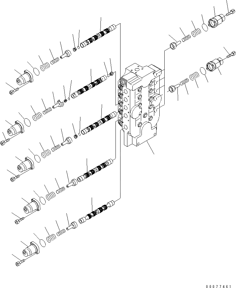 Схема запчастей Komatsu PC2000-8 - ОСНОВН. КЛАПАН (ПОГРУЗ.) (/9) (ЛЕВ.)(№-) ОСНОВН. КОМПОНЕНТЫ И РЕМКОМПЛЕКТЫ
