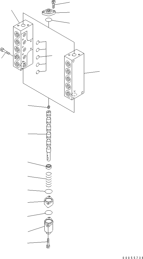 Схема запчастей Komatsu PC2000-8 - РАСПРЕДЕЛИТ. КЛАПАН (PPC ОТСЕКАЮЩИЙ КЛАПАН)(№-) ОСНОВН. КОМПОНЕНТЫ И РЕМКОМПЛЕКТЫ