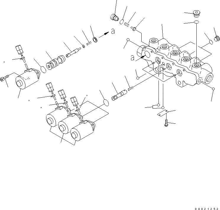 Схема запчастей Komatsu PC2000-8 - СОЛЕНОИДНЫЙ КЛАПАН (ВНУТР. ЧАСТИ)(№-7) ОСНОВН. КОМПОНЕНТЫ И РЕМКОМПЛЕКТЫ