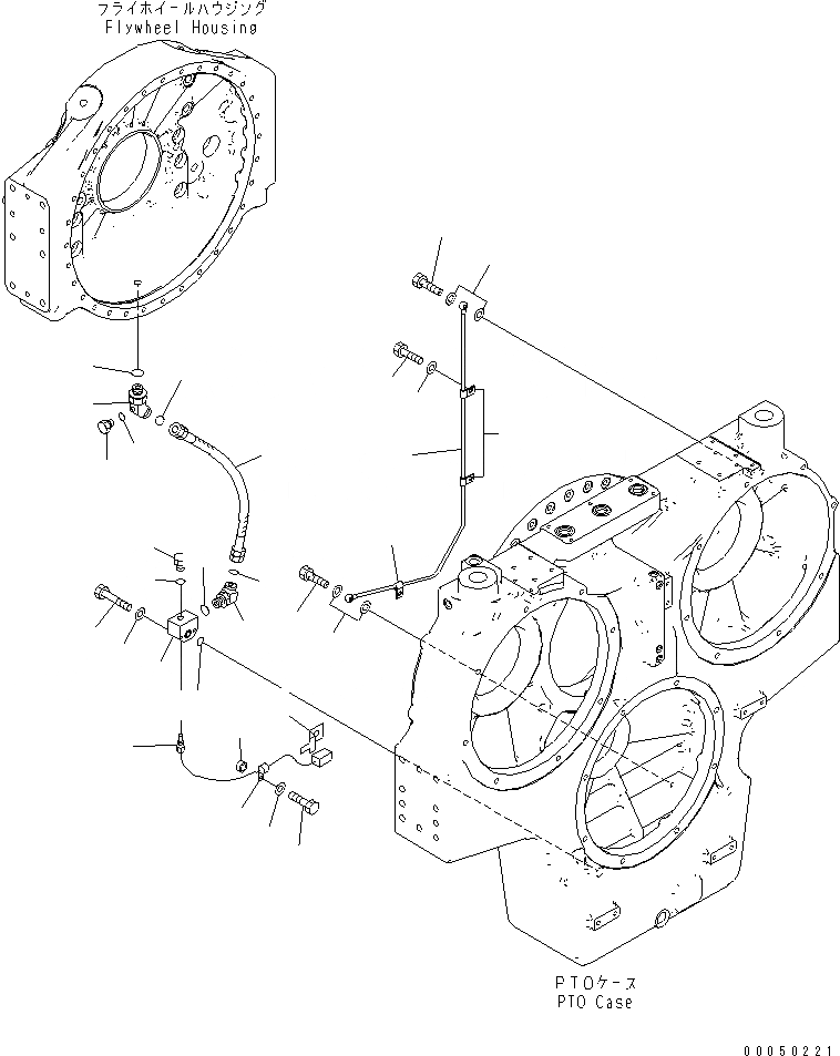 Схема запчастей Komatsu PC2000-8 - МЕХ-М ОТБОРА МОЩНОСТИ (ТРУБЫ) (СМАЗКА И МАХОВИК ЛИНИИ)(№-) КОМПОНЕНТЫ ДВИГАТЕЛЯ