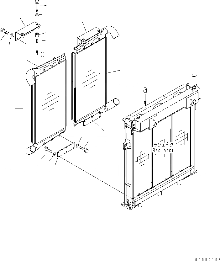 Схема запчастей Komatsu PC2000-8 - ОХЛАЖД-Е (РАДИАТОР) (ПОСЛЕОХЛАДИТЕЛЬ И ISOLATOR)(№-) СИСТЕМА ОХЛАЖДЕНИЯ