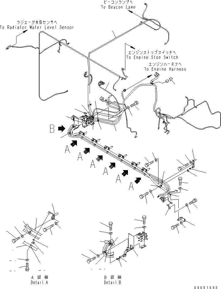 Схема запчастей Komatsu PC2000-8 - ЭЛЕКТРИКА (POWER УПРАВЛ-Е ГРУППА) (Э/ПРОВОДКА) (ОСНОВ. РАМА )(№-) ЭЛЕКТРИКА
