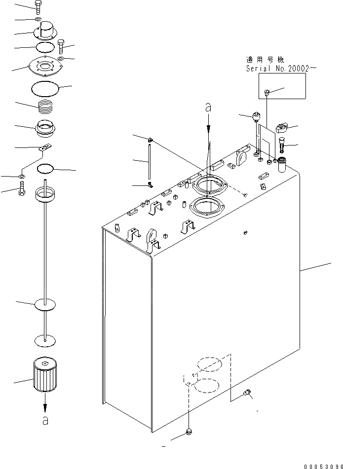 Схема запчастей Komatsu PC2000-8 - ГИДР. БАК. (БАК)(№-) ГИДРАВЛИКА