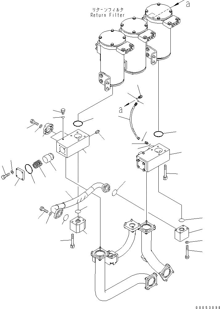 Схема запчастей Komatsu PC2000-8 - ГИДР. БАК. (БЛОК)(№-) ГИДРАВЛИКА