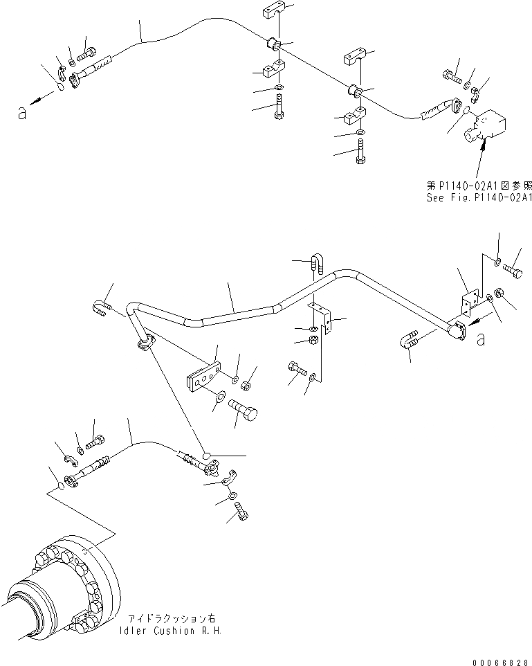 Схема запчастей Komatsu PC2000-8 - HIC ЛИНИИ (ПРАВ.) (СПЕЦ-Я -40С)(№-) НИЖНЯЯ ГИДРОЛИНИЯ И ЛИНИЯ ХОДА