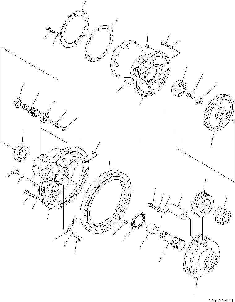 Схема запчастей Komatsu PC2000-8 - КОНЕЧНАЯ ПЕРЕДАЧА (1. НЕСУЩИЙ ЭЛЕМЕНТ) (ЛЕВ.) (ПОСТАВЛЯЕТСЯ ОТДЕЛЬНО) (СПЕЦ-Я -40С)(№-) ОСНОВН. КОМПОНЕНТЫ И РЕМКОМПЛЕКТЫ