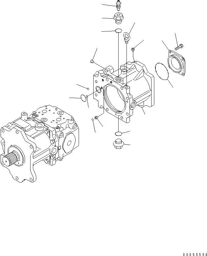 Схема запчастей Komatsu PC2000-8 - ОСНОВН. НАСОС (/8)(№-) ОСНОВН. КОМПОНЕНТЫ И РЕМКОМПЛЕКТЫ