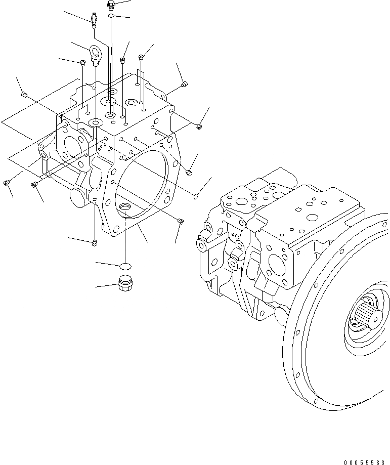 Схема запчастей Komatsu PC2000-8 - НАСОС ВЕНТИЛЯТОРА (/)(№-) ОСНОВН. КОМПОНЕНТЫ И РЕМКОМПЛЕКТЫ