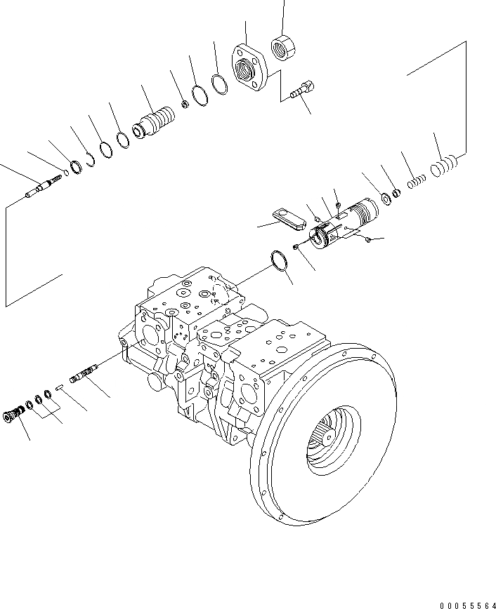 Схема запчастей Komatsu PC2000-8 - НАСОС ВЕНТИЛЯТОРА (8/)(№-) ОСНОВН. КОМПОНЕНТЫ И РЕМКОМПЛЕКТЫ
