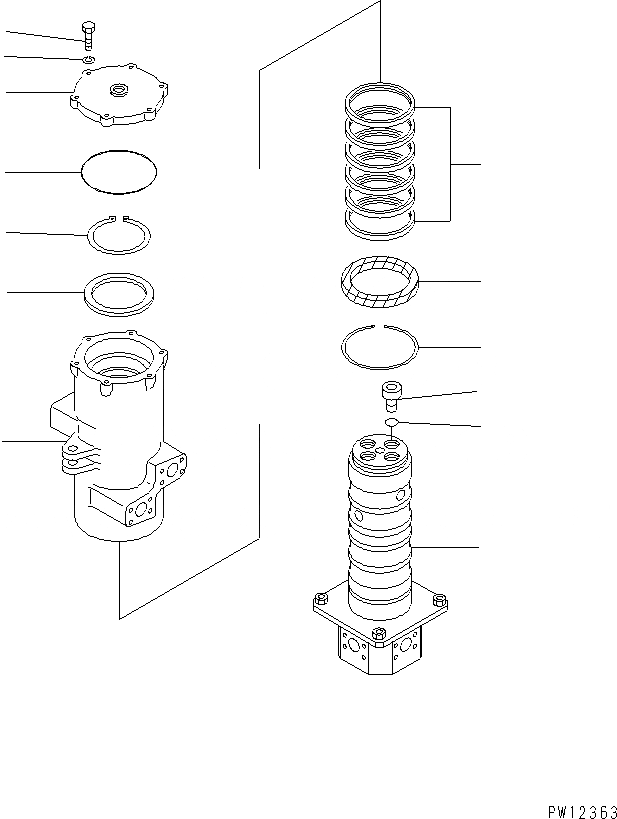 Схема запчастей Komatsu PC2000-8 - ПОВОРОТНОЕ СОЕДИНЕНИЕ (СПЕЦ-Я -40С)(№-) ОСНОВН. КОМПОНЕНТЫ И РЕМКОМПЛЕКТЫ