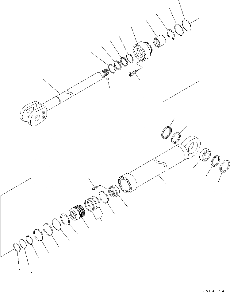 Схема запчастей Komatsu PC2000-8 - ЦИЛИНДР СТРЕЛЫ(ДЛЯ ПОГРУЗ.) (СПЕЦ-Я -40С)(№-) ОСНОВН. КОМПОНЕНТЫ И РЕМКОМПЛЕКТЫ