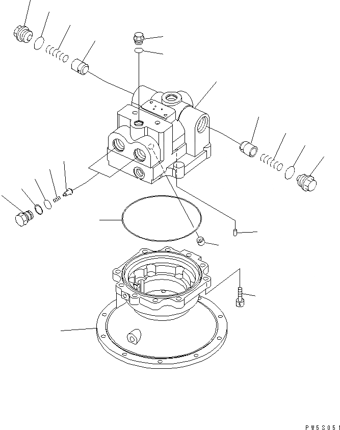 Схема запчастей Komatsu PC2000-8 - МОТОР ПОВОРОТА (/)(№-) ОСНОВН. КОМПОНЕНТЫ И РЕМКОМПЛЕКТЫ