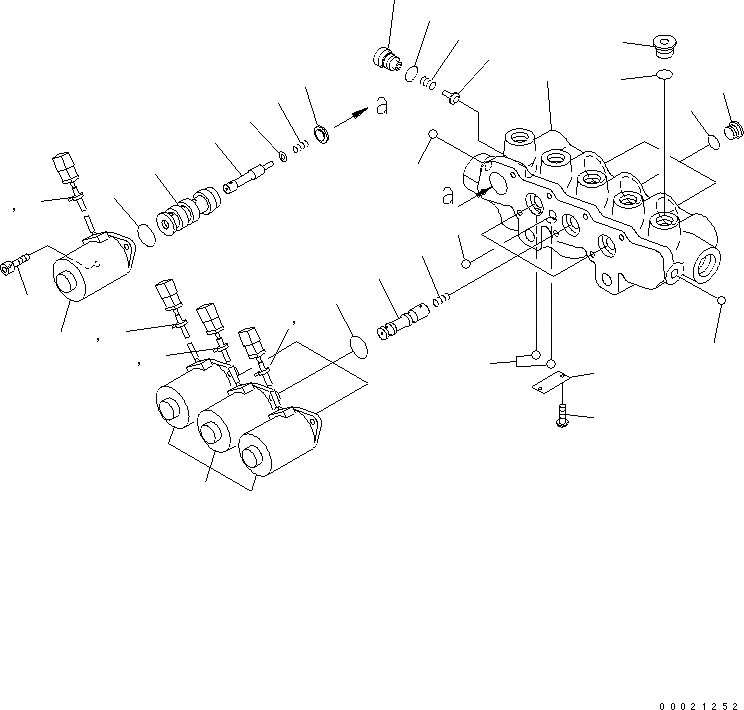 Схема запчастей Komatsu PC2000-8 - СОЛЕНОИДНЫЙ КЛАПАН (ВНУТР. ЧАСТИ)(№-7) ОСНОВН. КОМПОНЕНТЫ И РЕМКОМПЛЕКТЫ