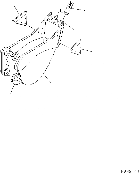 Схема запчастей Komatsu PC200CA-6 - КОВШ (SUPER V TEETH-ESCO) (УСИЛ. CAST LIP- IN. ШИР.)(№C8-) РАБОЧЕЕ ОБОРУДОВАНИЕ
