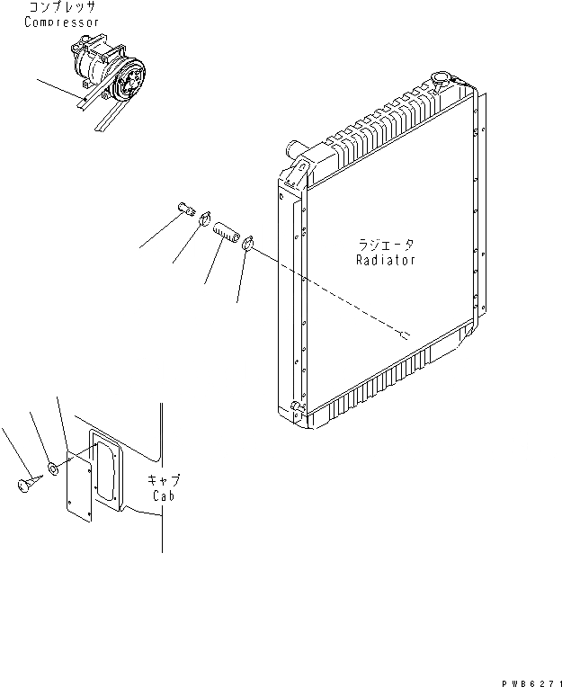 Схема запчастей Komatsu PC200CA-6 - БЕЗ ОБОГРЕВА ЗАГЛУШКА И V-РЕМЕНЬ(№C-) КАБИНА ОПЕРАТОРА И СИСТЕМА УПРАВЛЕНИЯ
