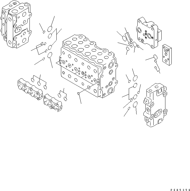 Схема запчастей Komatsu PC200CA-6 - ОСНОВН. КЛАПАН (-АКТУАТОР) (/)(№C-) ОСНОВН. КОМПОНЕНТЫ И РЕМКОМПЛЕКТЫ
