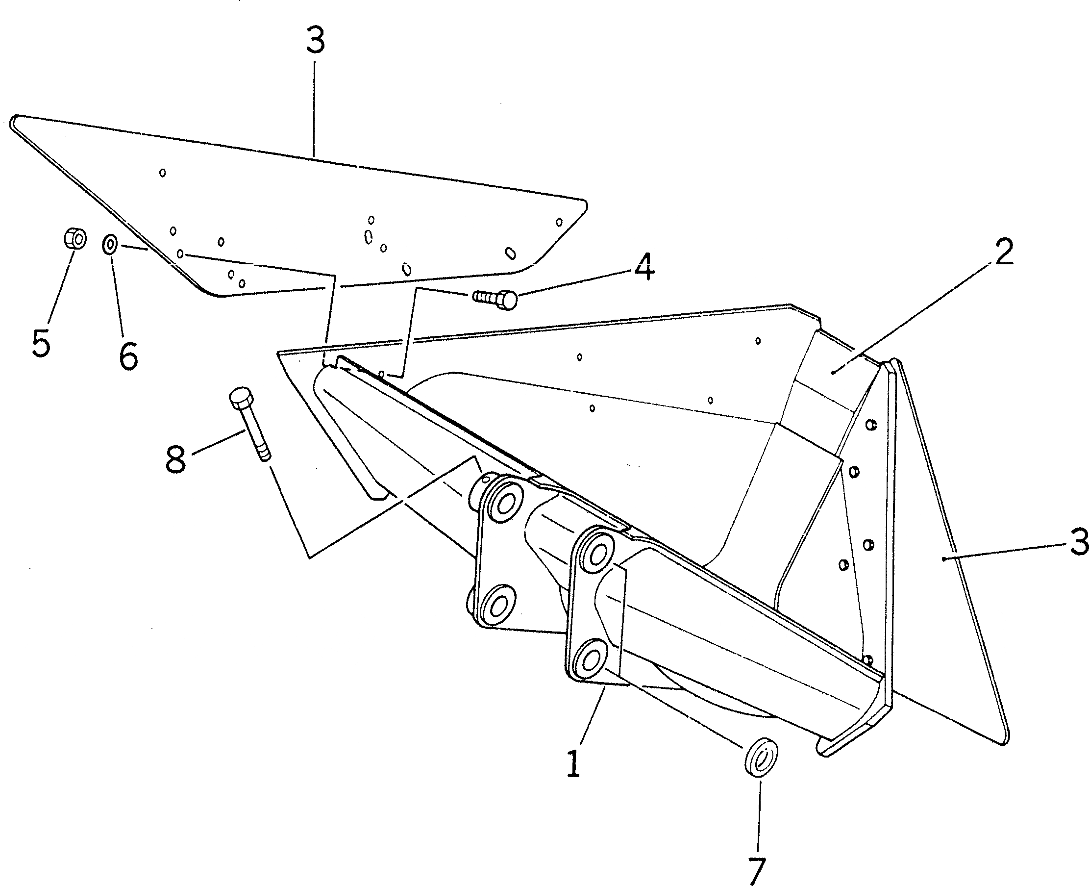 Схема запчастей Komatsu PC200CA-6 - TRAPEZOIDAL КОВШ(№C-) РАБОЧЕЕ ОБОРУДОВАНИЕ