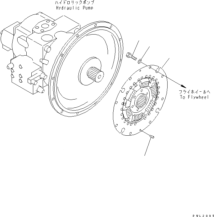 Схема запчастей Komatsu PC200EL-6K - ДЕМПФЕР(№K-) КОМПОНЕНТЫ ДВИГАТЕЛЯ