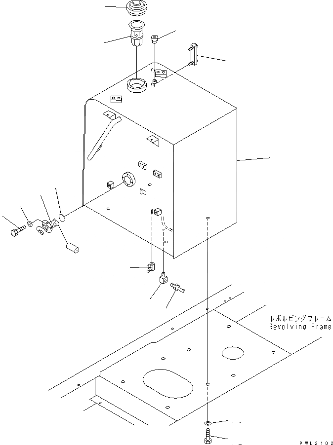 Схема запчастей Komatsu PC200EL-6K - ТОПЛИВН. БАК.(№K-K) ТОПЛИВН. БАК. AND КОМПОНЕНТЫ