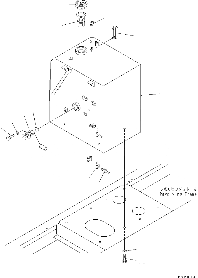Схема запчастей Komatsu PC200EL-6K - ТОПЛИВН. БАК.(№K-) ТОПЛИВН. БАК. AND КОМПОНЕНТЫ