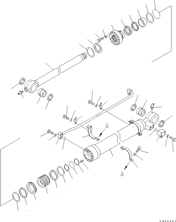 Схема запчастей Komatsu PC200EN-6K - ЦИЛИНДР КОВША(№K-) ОСНОВН. КОМПОНЕНТЫ И РЕМКОМПЛЕКТЫ