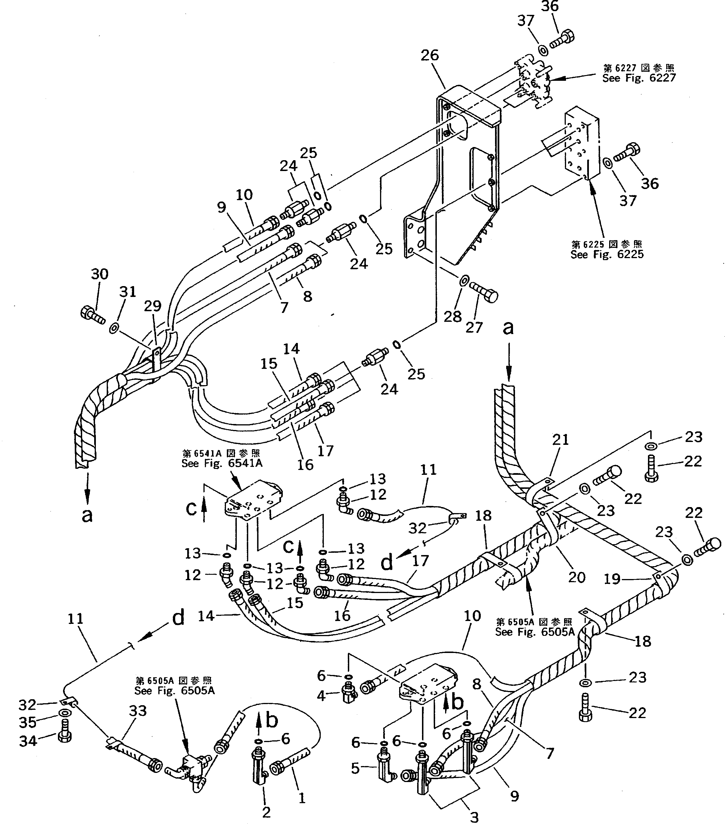 Схема запчастей Komatsu PC200LC-5S - P.P.C. КЛАПАН ТРУБЫ (БЛОК TO/FROM РАСПРЕДЕЛИТ. КЛАПАН)(ДЛЯ WRIST   УПРАВЛ-Е (KOMATSU PATTERN)(№-77) УПРАВЛ-Е РАБОЧИМ ОБОРУДОВАНИЕМ
