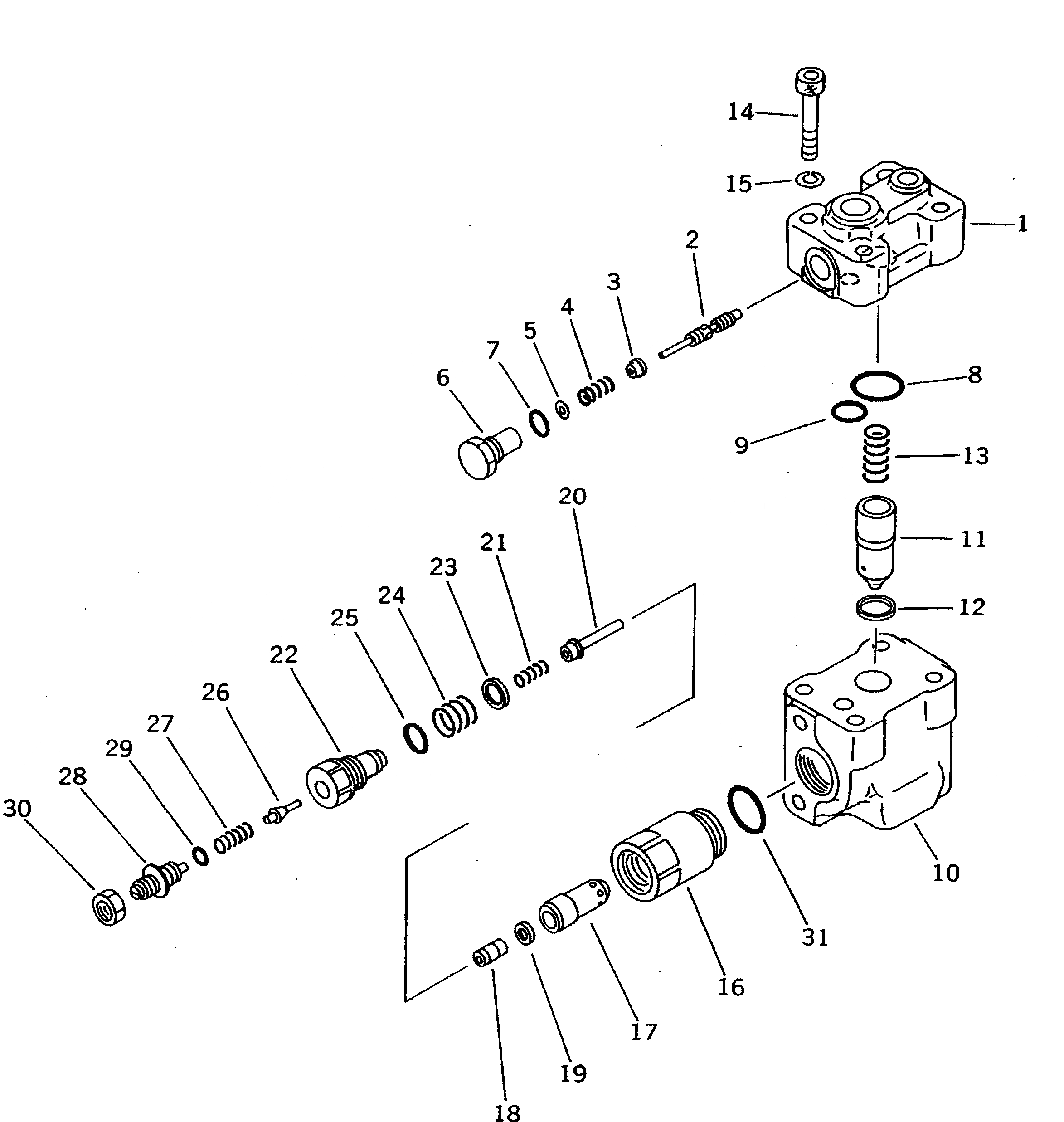 Схема запчастей Komatsu PC200LC-5T - СТОПОРН. КЛАПАН УПРАВЛ-Е РАБОЧИМ ОБОРУДОВАНИЕМ