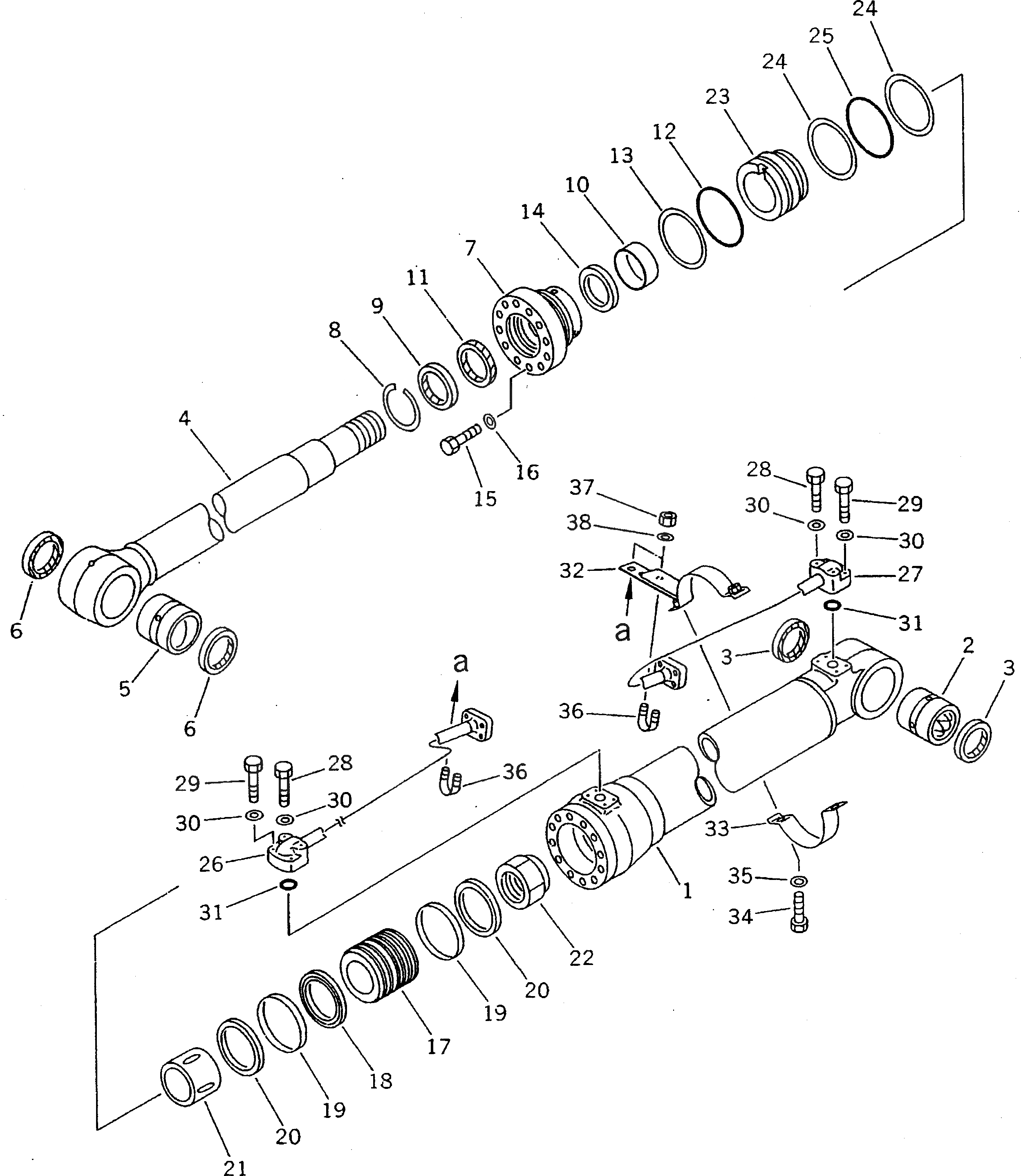 Схема запчастей Komatsu PC200LC-5T - ЦИЛИНДР СТРЕЛЫ РАБОЧЕЕ ОБОРУДОВАНИЕ (ЭКСКАВАТ.)