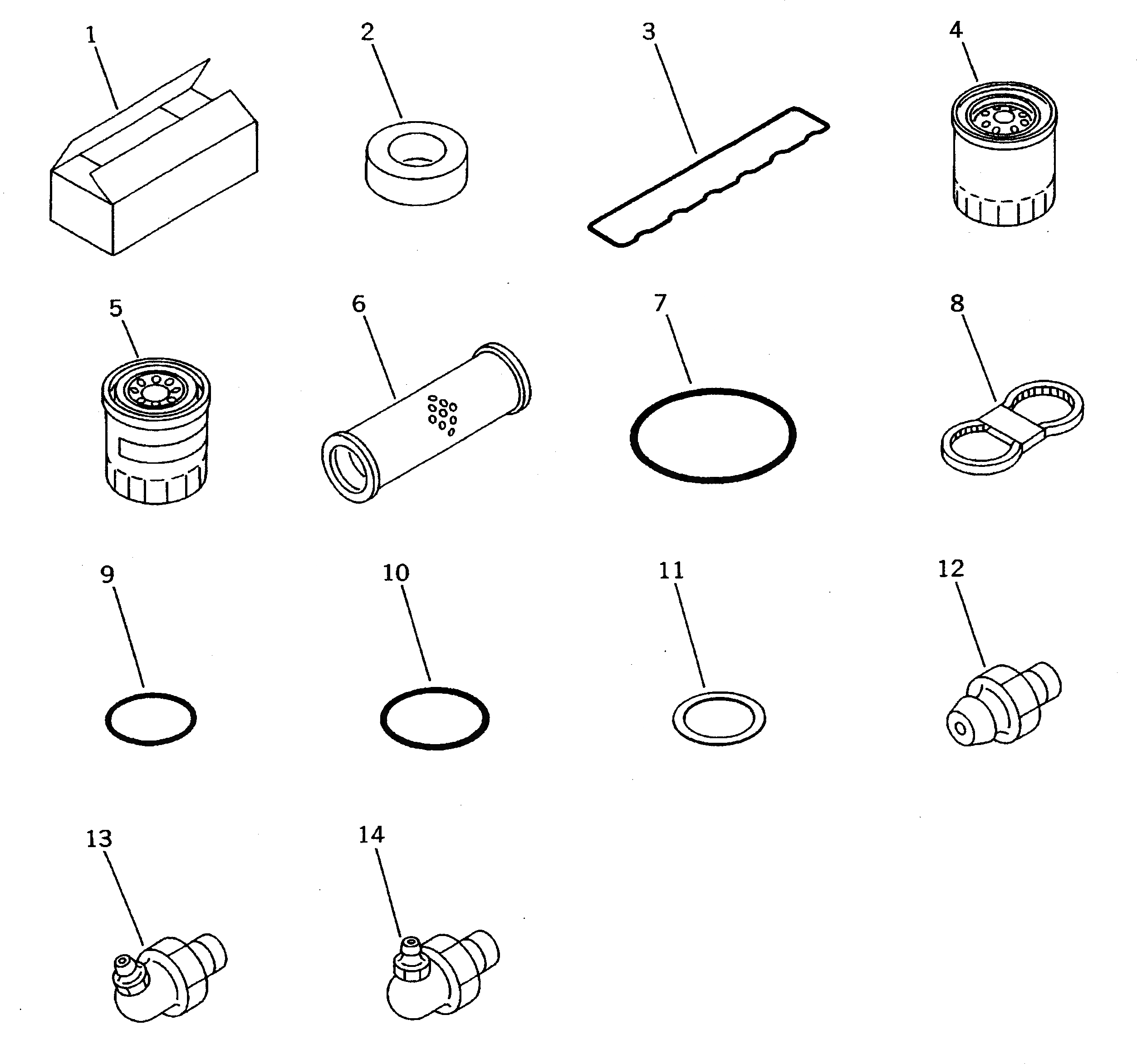 Схема запчастей Komatsu PC200LC-5T - ЗАП. ЧАСТИ (ДЛЯ США) МАРКИРОВКА¤ ИНСТРУМЕНТ И РЕМКОМПЛЕКТЫ