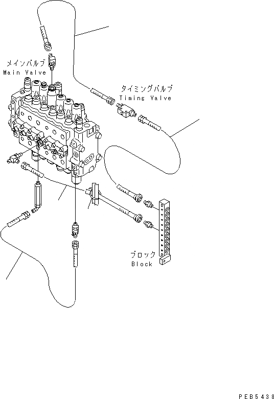 Схема запчастей Komatsu PC200LC-6 - ОСНОВН. ЛИНИЯ PPC (TIMMING КЛАПАН ШЛАНГИ)(№9-997) ГИДРАВЛИКА