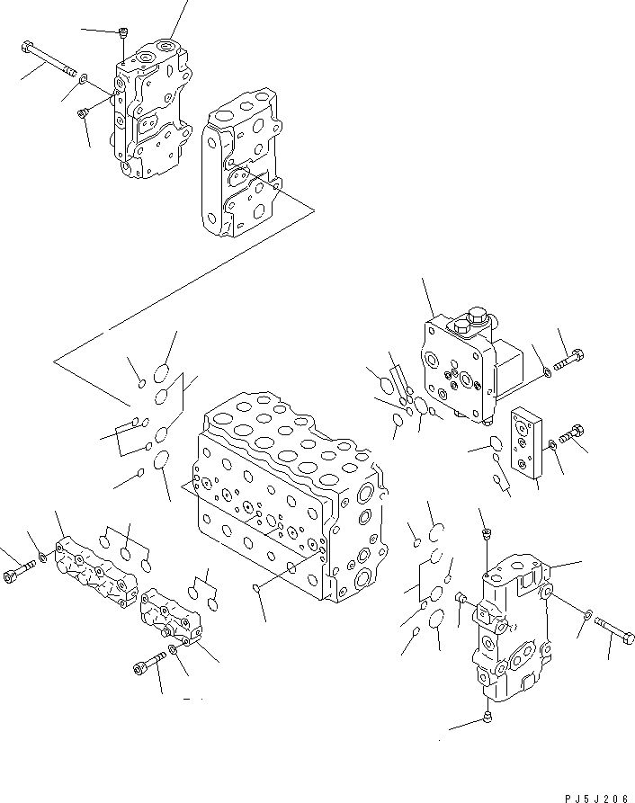 Схема запчастей Komatsu PC200LC-6 - ОСНОВН. КЛАПАН (-АКТУАТОР) (/) (БЕЗ КЛАПАН БЕЗОПАСНОСТИ)(№88-9) ОСНОВН. КОМПОНЕНТЫ И РЕМКОМПЛЕКТЫ
