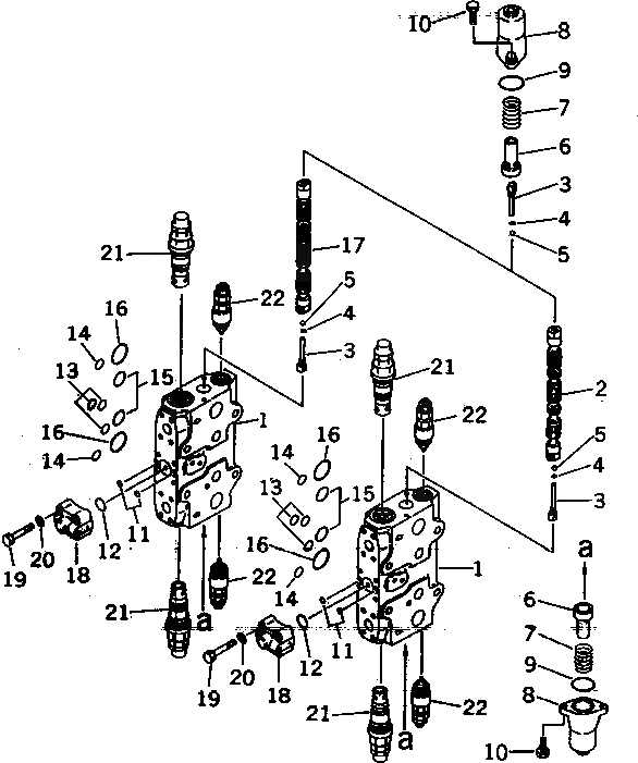 Схема запчастей Komatsu PC200LC-6 - ОСНОВН. КЛАПАН (-АКТУАТОР) (/)(№89-87999) ОСНОВН. КОМПОНЕНТЫ И РЕМКОМПЛЕКТЫ