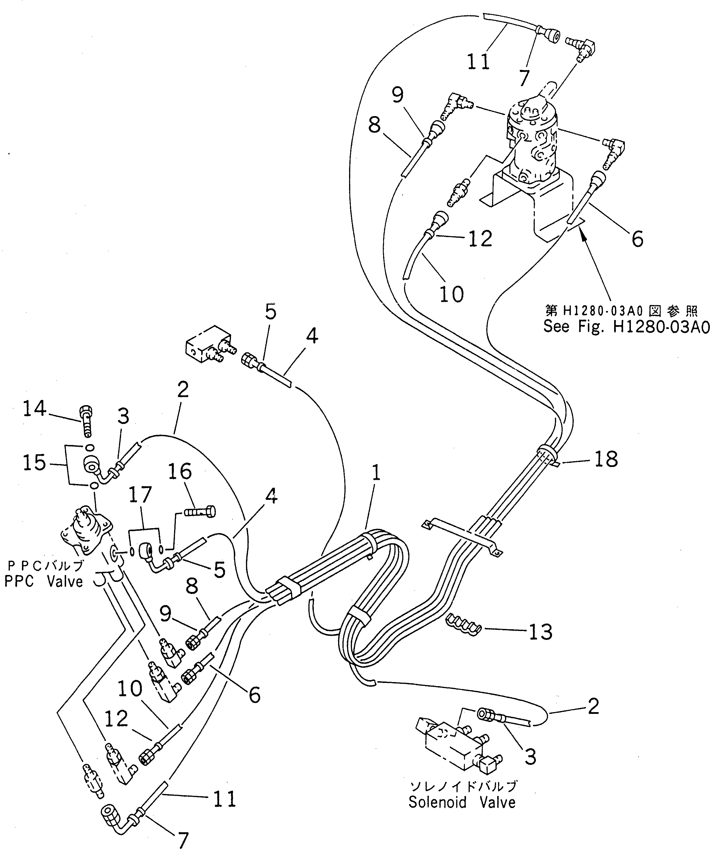 Схема запчастей Komatsu PC200LC-6 - MULTI PATTERN КЛАПАН (WAY) (ЛЕВ. КЛАПАН PPCTO MULTI КЛАПАН)(№8-899) ГИДРАВЛИКА