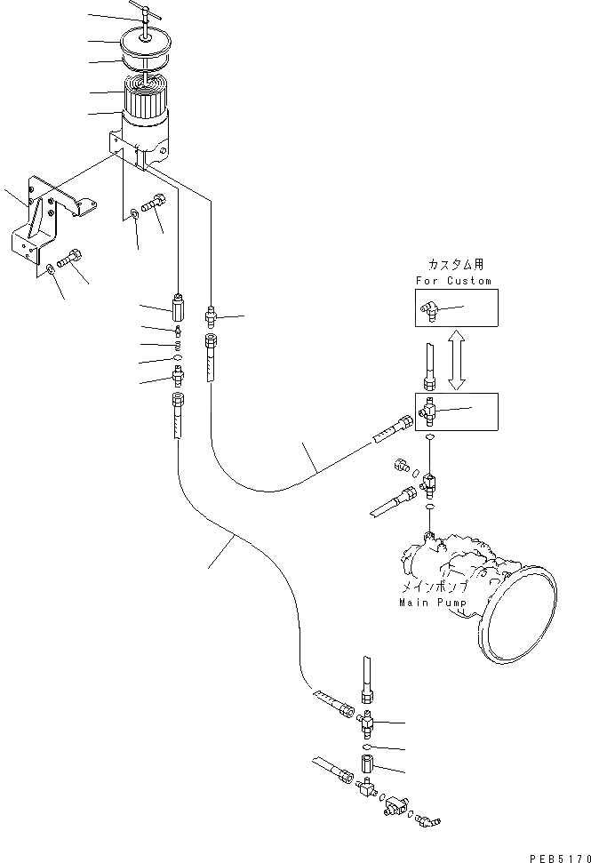 Схема запчастей Komatsu PC200LC-6 - ФИЛЬТР. КОМПЛЕКТ (BY-PASS ФИЛЬТР.)(№8-9) ГИДРАВЛИКА
