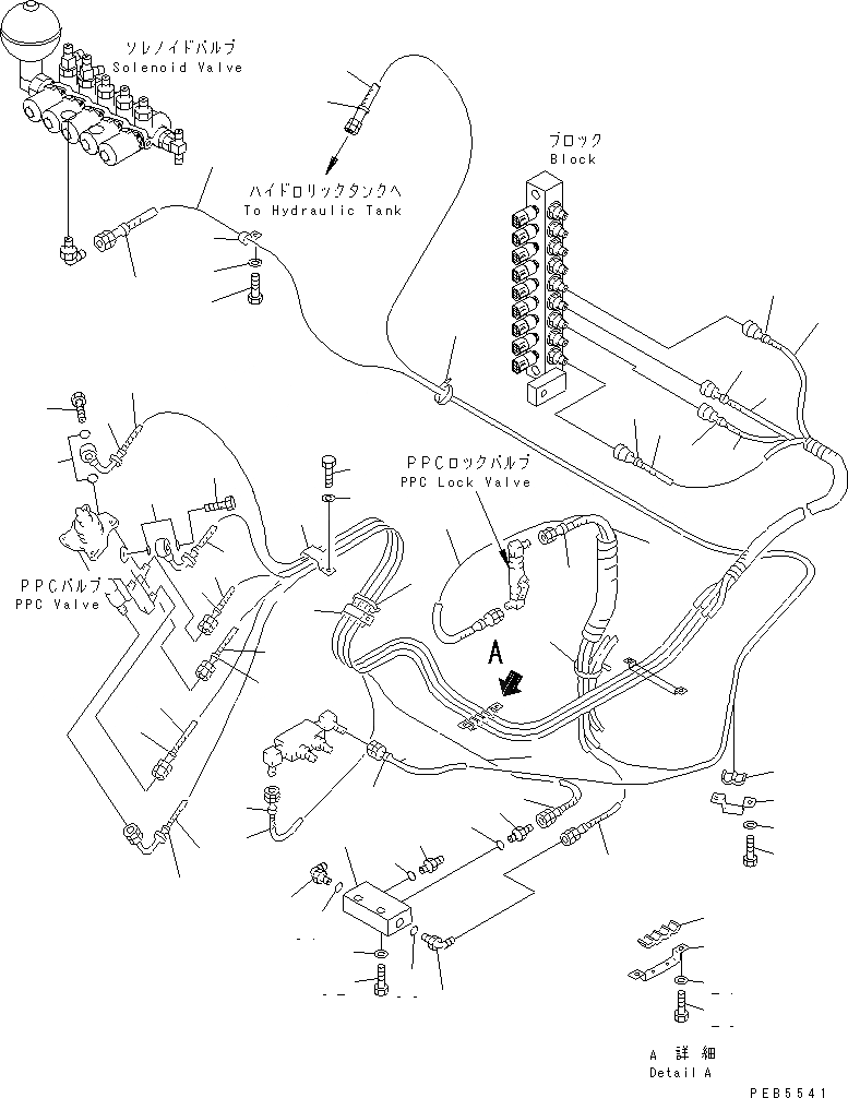 Схема запчастей Komatsu PC200LC-6 - РАБОЧАЯ ЛИНИЯ PPC (ПАТРУБКИ ПРАВОЙ СТОЙКИ)(№9999-9) КАБИНА ОПЕРАТОРА И СИСТЕМА УПРАВЛЕНИЯ