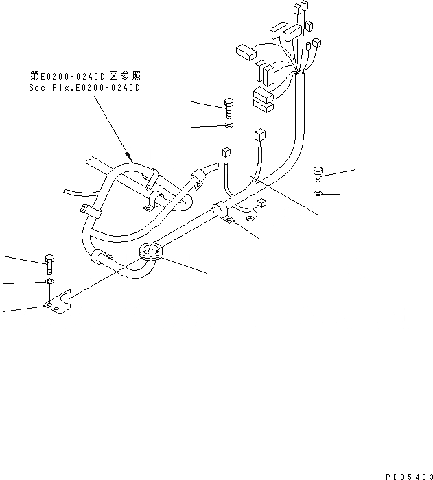 Схема запчастей Komatsu PC200LC-6H - ЭЛЕКТРОПРОВОДКА (КРЕПЛЕНИЕ)(№9-) ЭЛЕКТРИКА