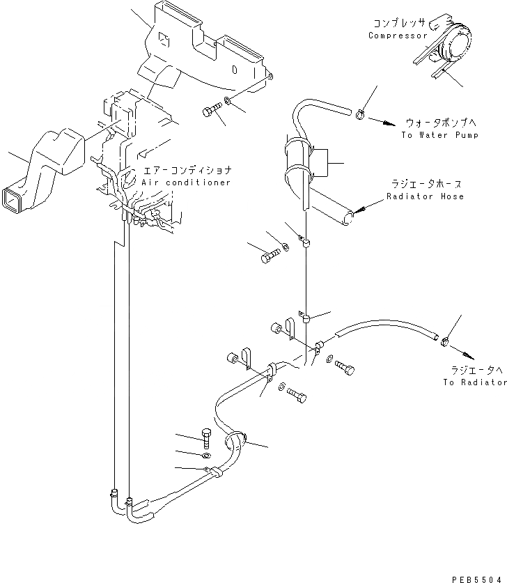 Схема запчастей Komatsu PC200LC-6H - КОНДИЦ. ВОЗДУХА (ОБОГРЕВ. ЛИНИЯ И ВОЗДУХОВОДЫ)(№9-) КАБИНА ОПЕРАТОРА И СИСТЕМА УПРАВЛЕНИЯ