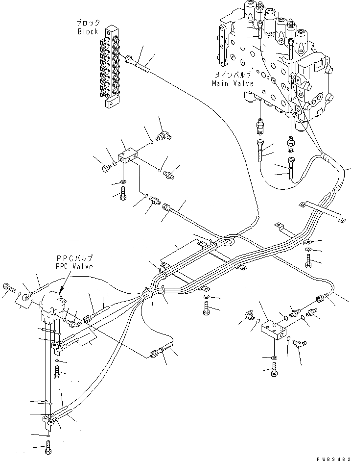 Схема запчастей Komatsu PC200LC-6H - ОСНОВН. КОНСТРУКЦИЯ (PPC ЛИНИЯ ХОДА) (EPC)(№9-) КАБИНА ОПЕРАТОРА И СИСТЕМА УПРАВЛЕНИЯ
