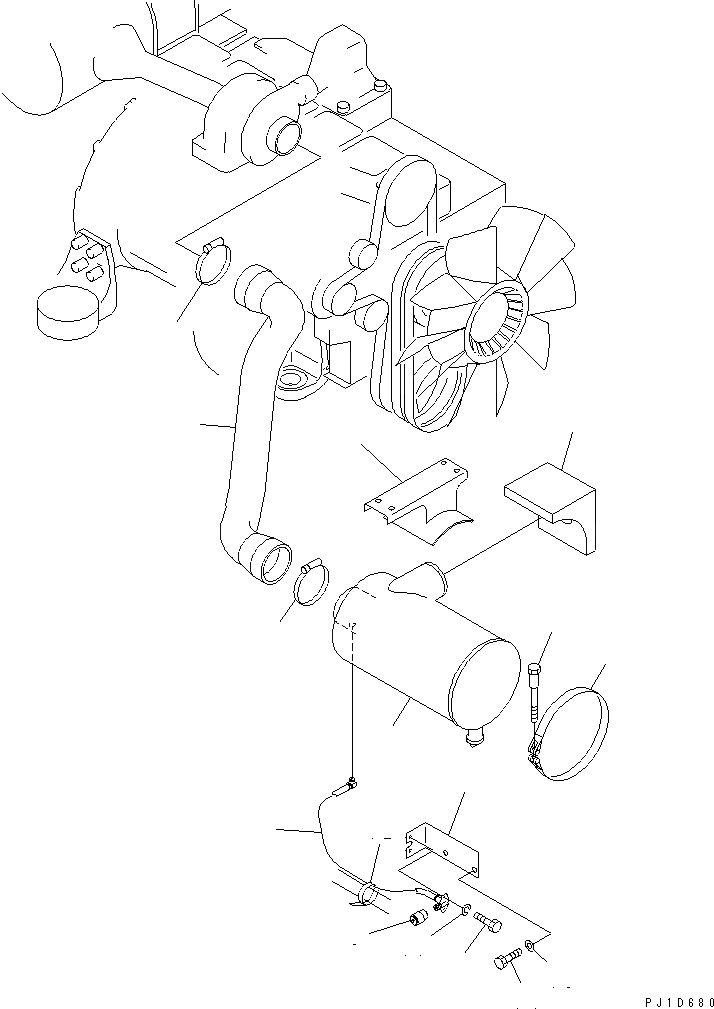 Схема запчастей Komatsu PC200LC-6Z - СОЕДИНЕНИЯ ВОЗДУХООЧИСТИТЕЛЯ(ДЛЯ ДВОЙН. ЭЛЕМЕНТА)(№9-) КОМПОНЕНТЫ ДВИГАТЕЛЯ
