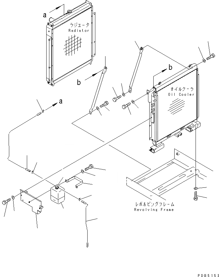 Схема запчастей Komatsu PC200LC-6Z - ОХЛАЖД-Е (ВТОРИЧН. БАК И КРЕПЛЕНИЕ РАДИАТОРА) (ЖЕСТК. МАСЛООХЛАДИТЕЛЬ)(№9-) СИСТЕМА ОХЛАЖДЕНИЯ