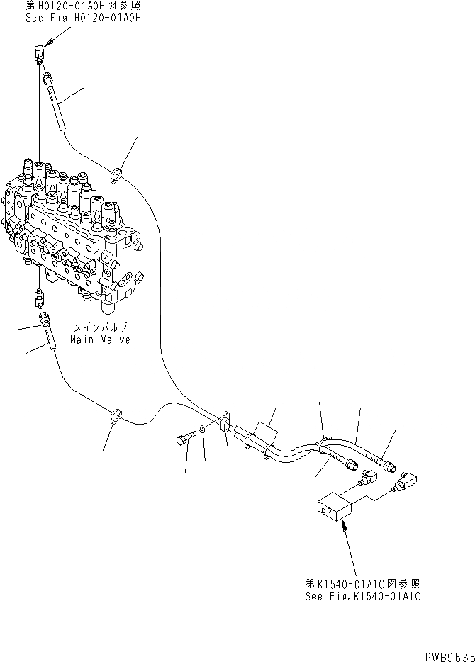 Схема запчастей Komatsu PC200LC-6Z - ОСНОВН. ЛИНИЯ PPC (ОСНОВН. ЛИНИЯ PPCS) ( АКТУАТОР)(№9-) ГИДРАВЛИКА