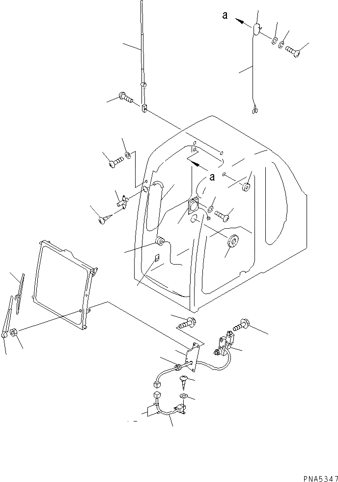 Схема запчастей Komatsu PC200LC-6Z - КАБИНА (ЭЛЕКТР.)(№9999-9) ОСНОВН. КОМПОНЕНТЫ И РЕМКОМПЛЕКТЫ