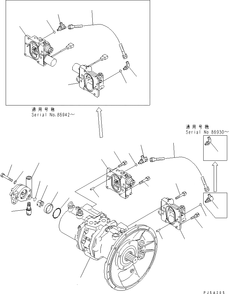 Схема запчастей Komatsu PC200LC-6Z - ОСНОВН. НАСОС (/9) (ДЛЯ CUSTOM)(№89-9998) ОСНОВН. КОМПОНЕНТЫ И РЕМКОМПЛЕКТЫ