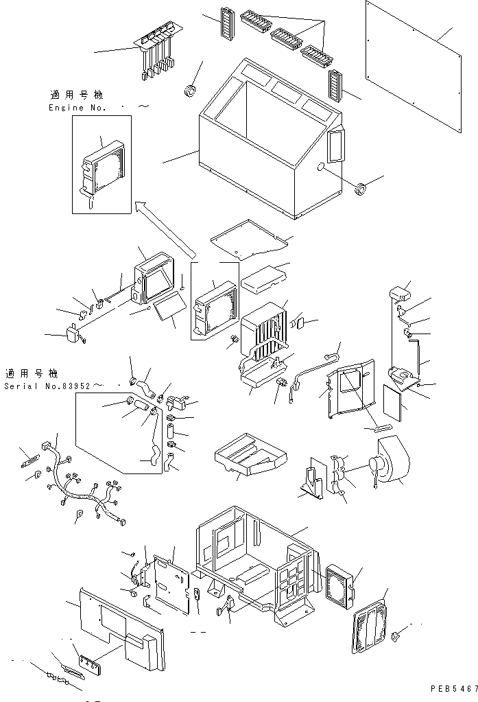 Схема запчастей Komatsu PC200LC-6Z - БЛОК В СБОРЕ (ОХЛАЖД-Е) (С КОНДИЦИОНЕРОМ)(№89-9998) ОСНОВН. КОМПОНЕНТЫ И РЕМКОМПЛЕКТЫ