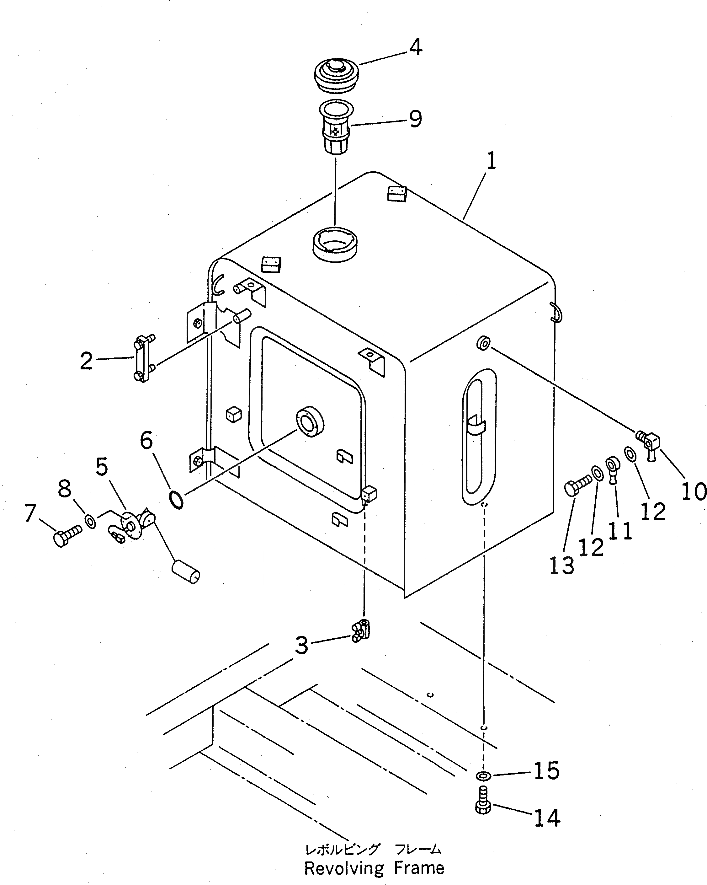 Схема запчастей Komatsu PC200LC-6J - ТОПЛИВН. БАК.(№8-9998) ТОПЛИВН. БАК. AND КОМПОНЕНТЫ
