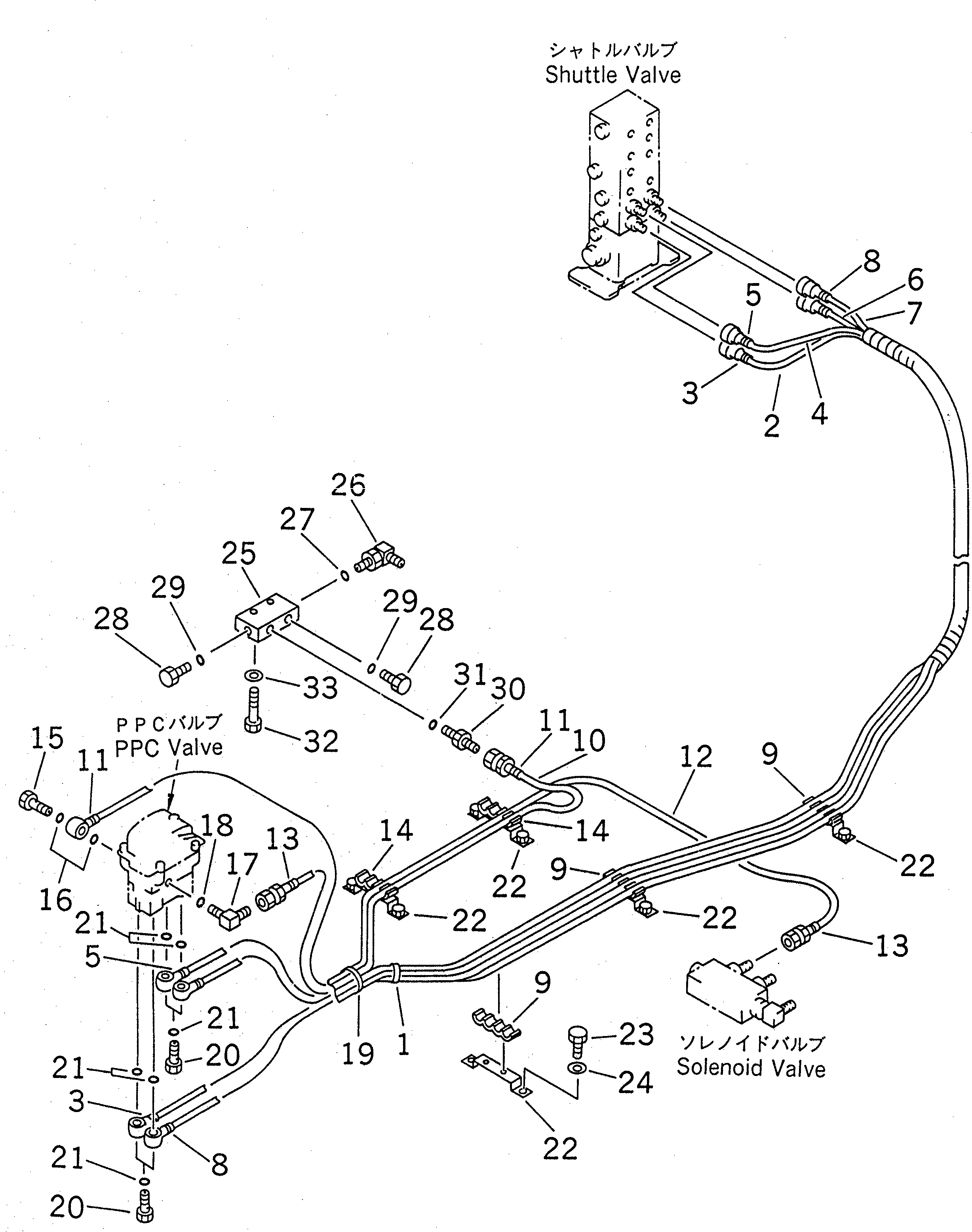 Схема запчастей Komatsu PC200LC-6J - PPC ЛИНИЯ ХОДА (EPC)(№8-899) КАБИНА ОПЕРАТОРА И СИСТЕМА УПРАВЛЕНИЯ