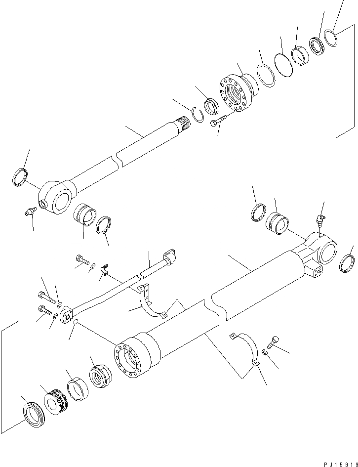 Схема запчастей Komatsu PC200LC-3 - ЦИЛИНДР КОВША(№-) УПРАВЛ-Е РАБОЧИМ ОБОРУДОВАНИЕМ