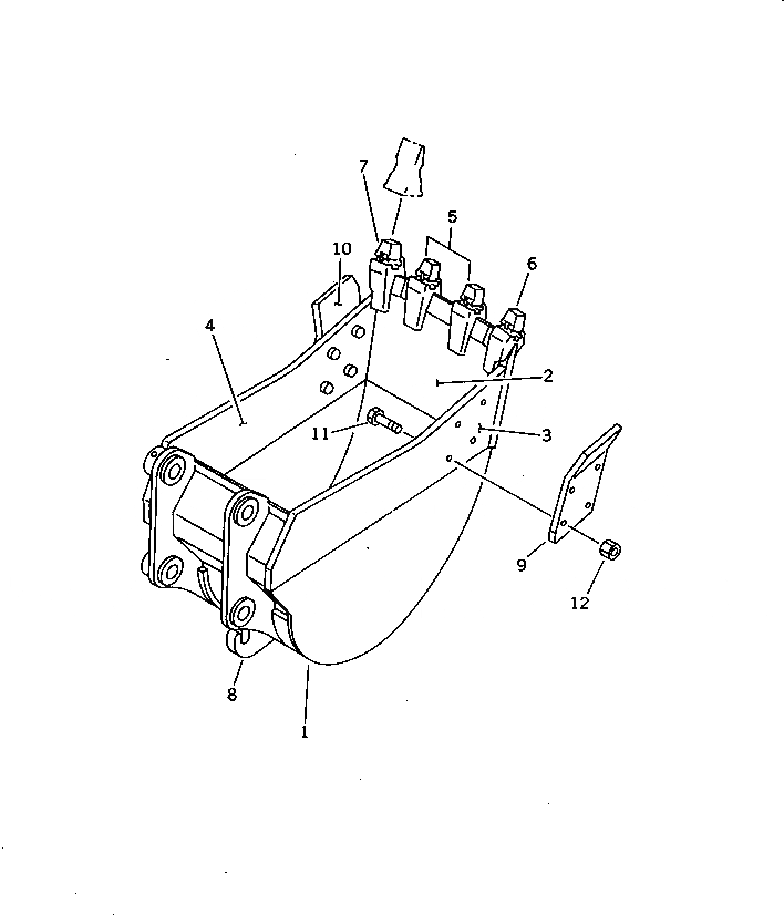 Схема запчастей Komatsu PC200LC-3 - КОВШ¤ .M ШИР. 7MM С КРЮК (ДЛЯ KAC) СПЕЦ. APPLICATION ЧАСТИ¤ МАРКИРОВКА¤ ИНСТРУМЕНТ И РЕМКОМПЛЕКТЫ