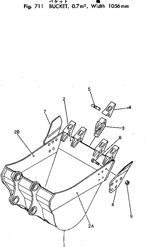 Схема запчастей Komatsu PC200LC-2 - КОВШ¤ .7M¤ MM РАБОЧЕЕ ОБОРУДОВАНИЕ