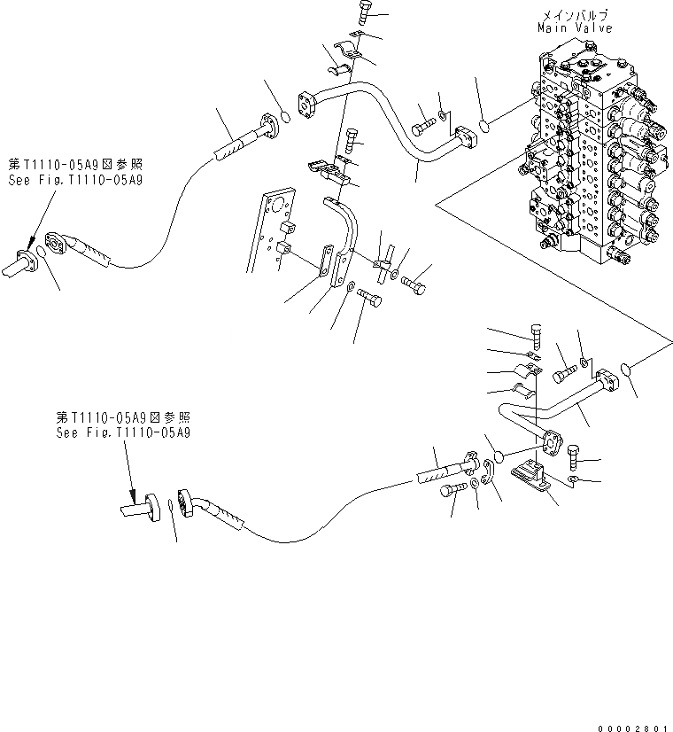 Схема запчастей Komatsu PC200LC-7 - НАВЕСН. ОБОРУД ДОПОЛН. ГИДРОЛИНИЯ (ДЛЯ 2-СЕКЦИОНН. СТРЕЛЫ И ПОВОРОТН. РУКОЯТЬ)(№9-) ГИДРАВЛИКА